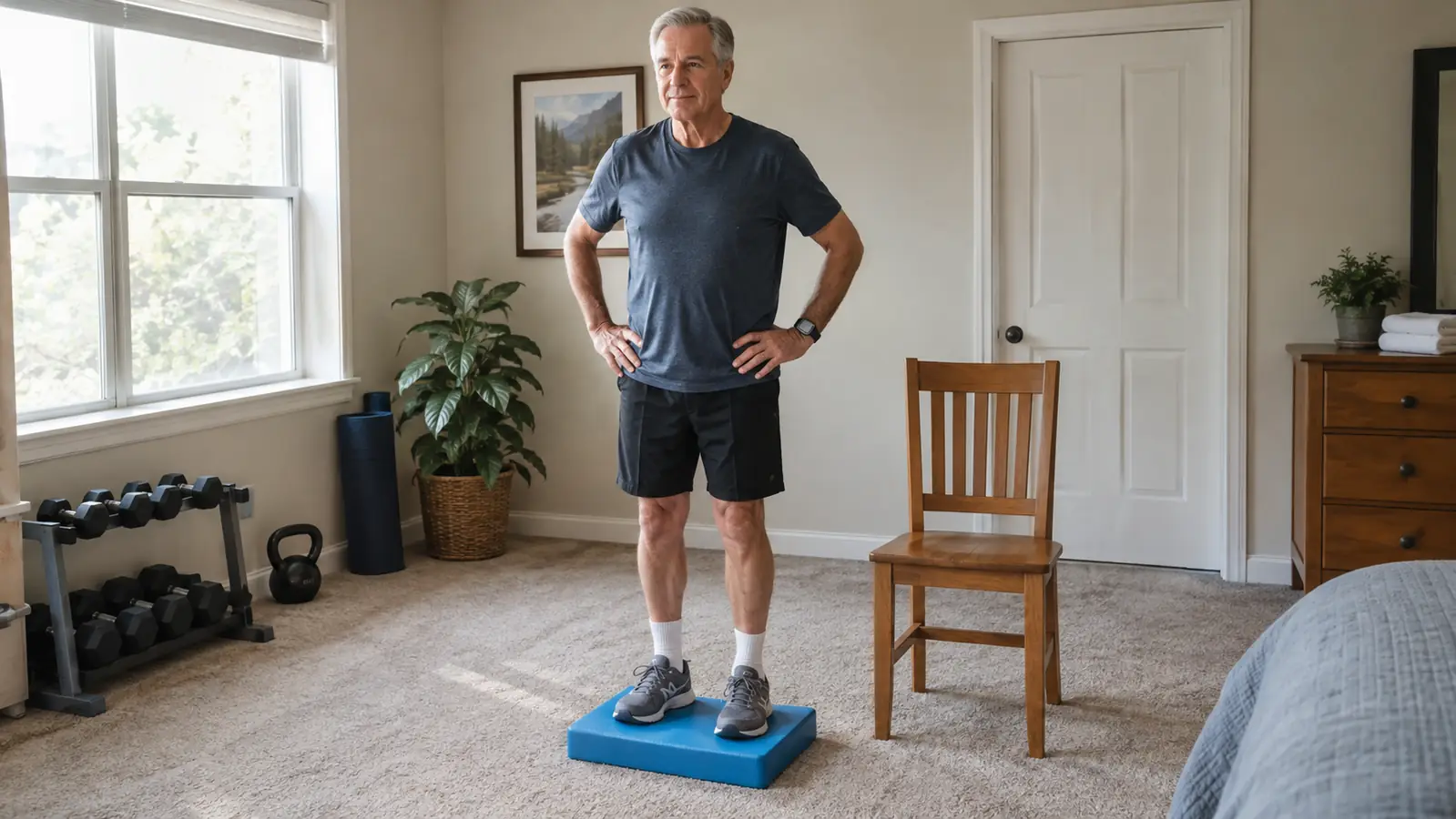 How to Improve Balance at Home With a Balance Pad